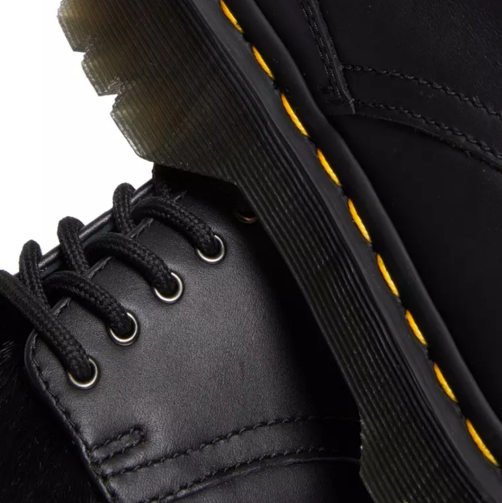 Dr. MARTENS 5-EYE BEX SQUARE TOE HAIR-ON & LEATHER SHOES SIZE 6 - Picture 8 of 13